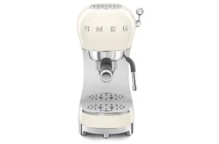 Smeg ECF02CRUK 50's Style Espresso Coffee Machine with Steam Wand - Cream