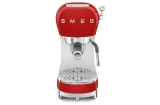 Smeg ECF02RDUK 50's Style Espresso Coffee Machine with Steam Wand - Red
