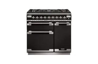 Rangemaster Elise 90 Dual Fuel Range Cooker - Black