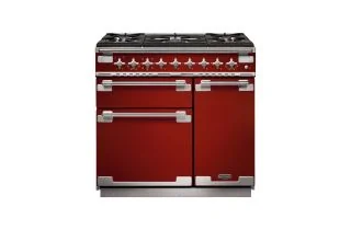Rangemaster Elise 90 Dual Fuel Range Cooker - Cherry Red