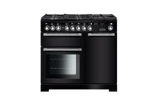 Rangemaster Encore Deluxe 100 Dual Fuel Range Cooker - Black