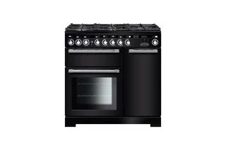 Rangemaster Encore Deluxe 90 Dual Fuel Range Cooker - Black