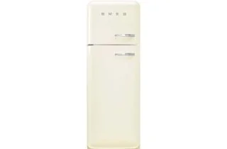 Smeg FAB30LCR6 60cm 50s Style Left Hand Hinge Freezer Over Fridge - Cream