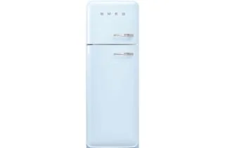 Smeg FAB30LPB6 60cm 50s Style Left Hand Hinge Freezer Over Fridge - Pastel Blue