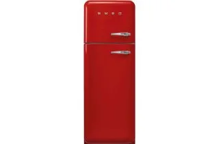 Smeg FAB30LRD6 60cm 50s Style Left Hand Hinge Freezer Over Fridge - Red