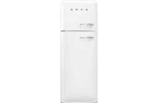 Smeg FAB30LWH6 60cm 50s Style Left Hand Hinge Freezer Over Fridge - White