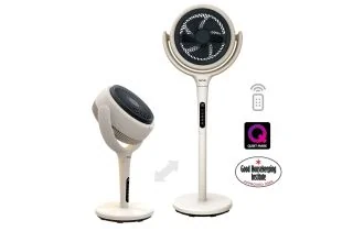 AirCraft LUME 2-in-1 Pedestal & Table Air Circulator Fan - White