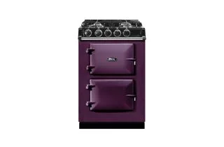 AGA Mini Cast Iron 60 Dual Fuel with Gas Hob Range Cooker - Aubergine