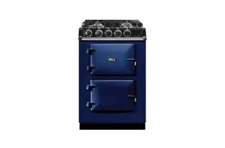 AGA Mini Cast Iron 60 Dual Fuel with Gas Hob Range Cooker - Dark Blue