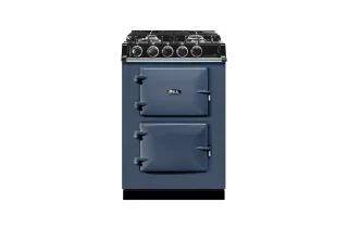 AGA Mini Cast Iron 60 Dual Fuel with Gas Hob Range Cooker - Dartmouth Blue