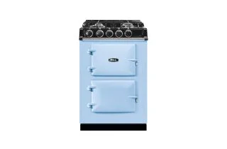 AGA Mini Cast Iron 60 Dual Fuel with Gas Hob Range Cooker - Duck Egg Blue