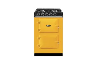 AGA Mini Cast Iron 60 Dual Fuel with Gas Hob Range Cooker - Mustard