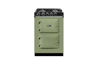 AGA Mini Cast Iron 60 Dual Fuel with Gas Hob Range Cooker - Olivine