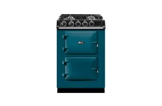 AGA Mini Cast Iron 60 Dual Fuel with Gas Hob Range Cooker - Salcombe Blue