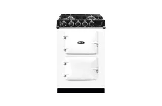 AGA Mini Cast Iron 60 Dual Fuel with Gas Hob Range Cooker - White