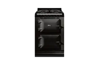 AGA Mini Conventional 60 Dual Fuel with Gas Hob Range Cooker - Black