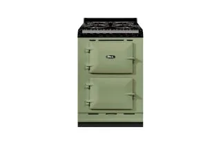 AGA Mini Conventional 60 Dual Fuel with Gas Hob Range Cooker - Olivine