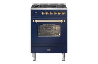 ILVE Milano 60cm Single Oven Range Cooker with 4 Gas Burners - Midnight Blue