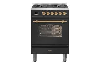 ILVE Milano 60cm Single Oven Range Cooker with 4 Gas Burners - Matt Graphite