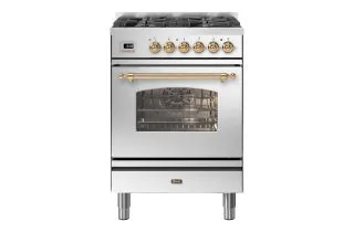ILVE Milano 60cm Single Oven Range Cooker with 4 Gas Burners - Stainless Steel