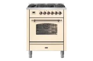 ILVE Milano 70cm Single Oven Range Cooker with 4 Gas Burners - Antique White