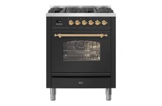 ILVE Milano 70cm Single Oven Range Cooker with 4 Gas Burners - Matt Graphite