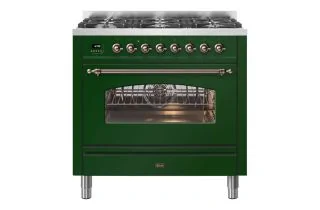ILVE Milano 90cm Single Oven Range Cooker with 6 Gas Burners - Emerald Green