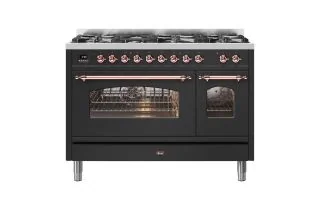 ILVE Milano 120cm Double Oven Range Cooker with 7 Gas Burners - Matt Graphite  