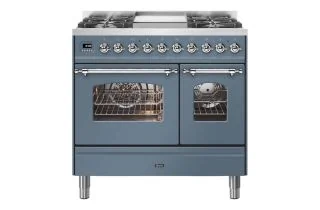 ILVE Milano 90cm Double Oven Range Cooker with 4 Gas Burners & Frytop