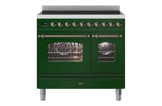 ILVE Milano 90cm Double Oven Range Cooker with 6 Zone Induction - Emerald Green