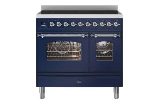 ILVE Milano 90cm Double Oven Range Cooker with 6 Zone Induction - Midnight Blue