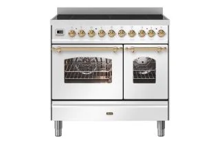 ILVE Milano 90cm Double Oven Range Cooker with 6 Zone Induction - White