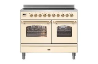 ILVE Milano 100cm Double Oven Range Cooker with 6 Zone Induction - Antique White