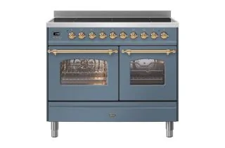 ILVE Milano 100cm Double Oven Range Cooker with 6 Zone Induction - Blue Grey
