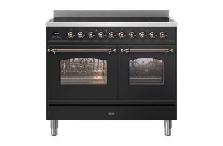 ILVE Milano 100cm Double Oven Range Cooker with 6 Zone Induction - Gloss Black