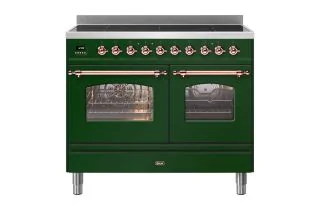 ILVE Milano 100cm Double Oven Range Cooker with 6 Zone Induction - Emerald Green
