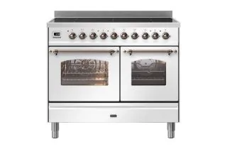 ILVE Milano 100cm Double Oven Range Cooker with 6 Zone Induction - White