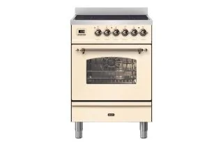 ILVE Milano 60cm Single Oven Range Cooker with 4 Zone Induction - Antique White