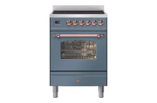 ILVE Milano 60cm Single Oven Range Cooker with 4 Zone Induction - Blue Grey