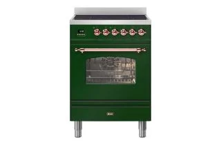 ILVE Milano 60cm Single Oven Range Cooker with 4 Zone Induction - Emerald Green