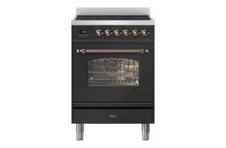 ILVE Milano 60cm Single Oven Range Cooker with 4 Zone Induction - Matt Graphite