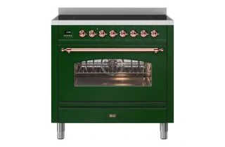 ILVE Milano 90cm Single Oven Range Cooker with 6 Zone Induction - Emerald Green