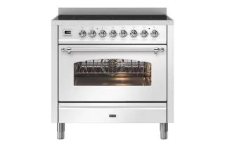 ILVE Milano 90cm Single Oven Range Cooker with 6 Zone Induction - White