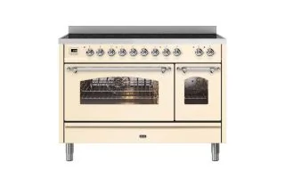 ILVE Milano 120cm Double Oven Range Cooker with 7 Zone Induction - Antique White