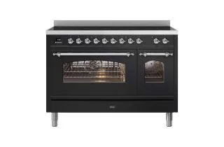 ILVE Milano 120cm Double Oven Range Cooker with 7 Zone Induction - Gloss Black