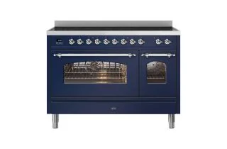 ILVE Milano 120cm Double Oven Range Cooker with 7 Zone Induction - Midnight Blue