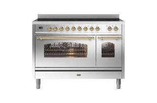 ILVE Milano 120cm Double Oven Range Cooker with 7 Zone Induction - Stainless Steel