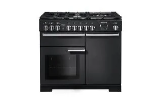Rangemaster Professional Deluxe 100 Dual Fuel Range Cooker - Charcoal Black