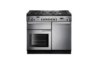 Rangemaster Professional+ 100 Dual Fuel Range Cooker - Stainless Steel