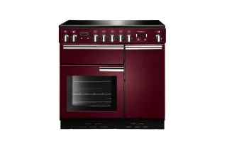 Rangemaster Professional+ 90 Ceramic Range Cooker - Cranberry